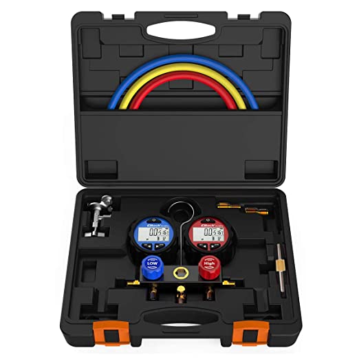 AC Angled Compact Ball Valve Kit For R410A R134A R12 R22 AC HVAC Repair  Tools