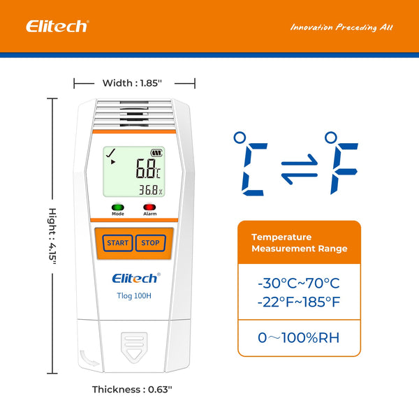 Elitech LT-2 Thermometer and Hygrometer Temperature and Humidity Meter —  ElitechEU