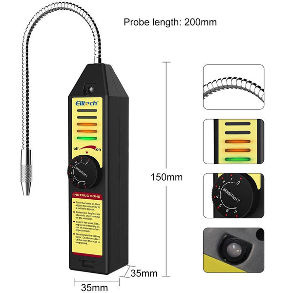 Elitech WJL-6000S Refrigerant Leak Detector HVAC Air Condition High Accuracy