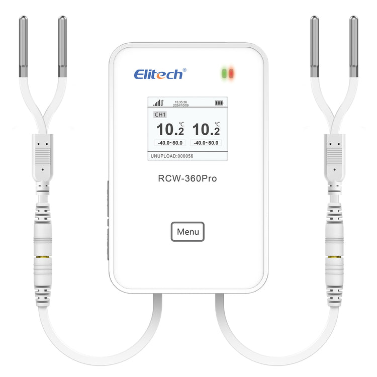 Enregistreur de données d'humidité de température Elitech RCW-360 Plus 4G avec alarme d'application SMS par e-mail de sonde externe