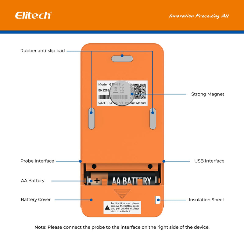 Elitech Bluetooth Temperature Humidity Data Logger with Shadow Data 100000 Points, Pharmacy DDL with Calibration Certificate Get Data via APP, Refrigerator Thermometer Vaccine Fridge Monitor GSP - 6Pro - Elitech Technology, Inc.