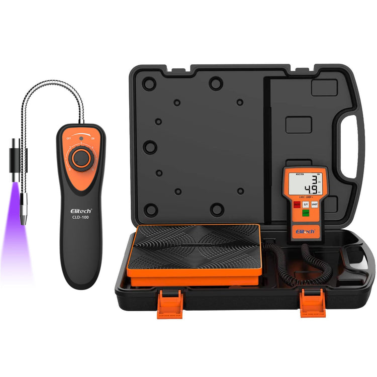 Elitech HVAC/R Tool Pack - High Precision for HVAC Digital Freon Scales with Case, LMC - 100F+&CLD - 100 Freon Leak Detector - Elitech Technology, Inc.