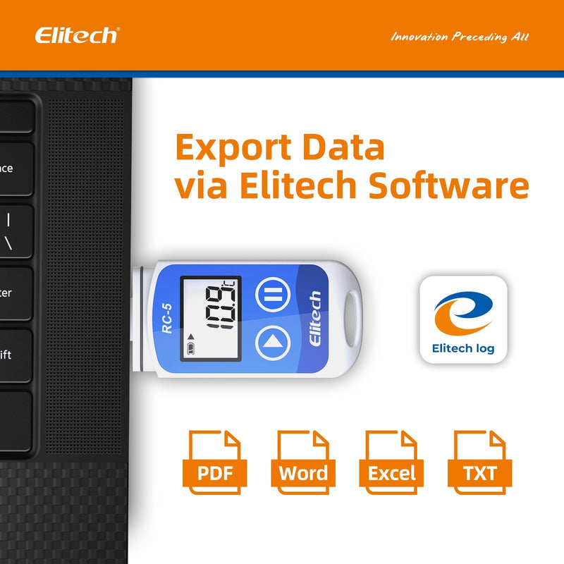 Elitech RC-5 USB Temperature Data Logger +Wireless Data Logger Real-Time Temperature Monitor RCW-800W-TDE - Elitech Technology, Inc.