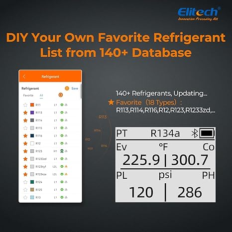 Elitech Smart Digital Manifold Gauge DMG - 4B & Elitech Dual Digital Thermocouple Temperature Thermometer ICT - 220 - Elitech Technology, Inc.