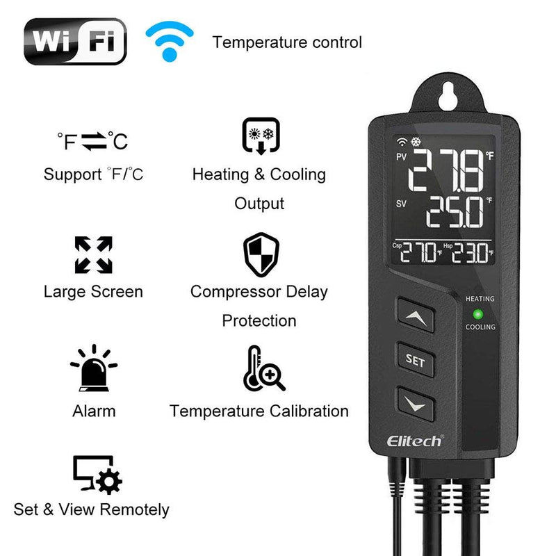 Elitech Smart Digital Temperature Controller STC-1000WiFi – Elitech  Technology, Inc.