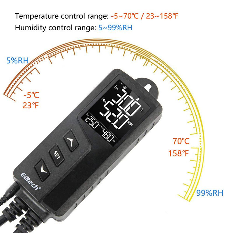 WiFi Hygrometer Thermometer Sensor with External Probe,Aquarium