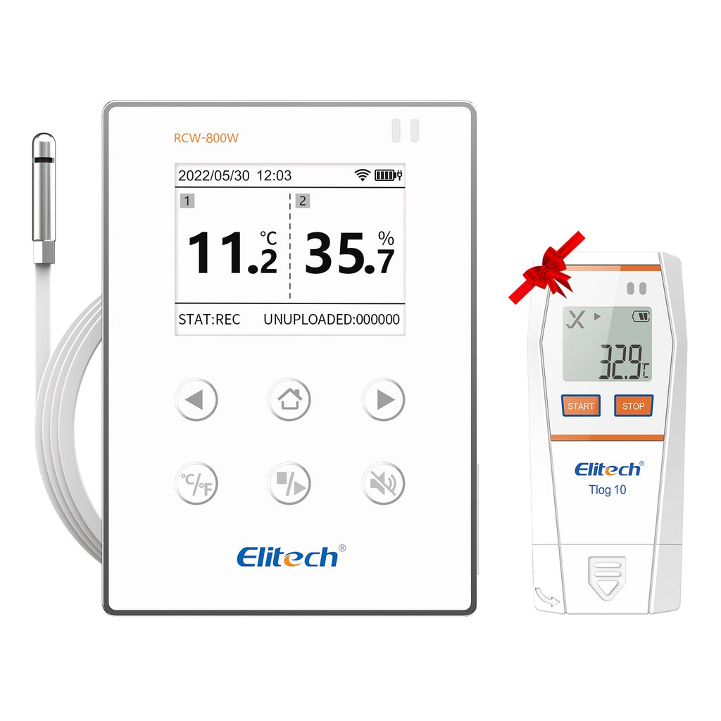 WiFi Temperature Sensor Smart Thermometer: Digital Temperature Monitor  Gauge with Waterproof External Probe, App Alert & Buzzer Alarm,  Rechargeable