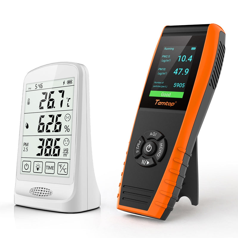 Handheld Portable Air Quality Detector 9 In 1 Temperature Humidity PM2.5  PM10 HCHO TVOC CO2 AQI M 